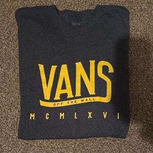 Vans Charcoal Tee with Yellow Logo